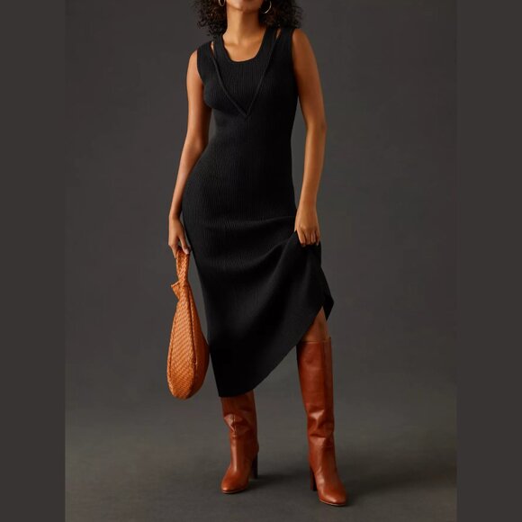 Favorite Daughter The Gemini Sleeveless Dress in Black NWOT Size M - Picture 5 of 11